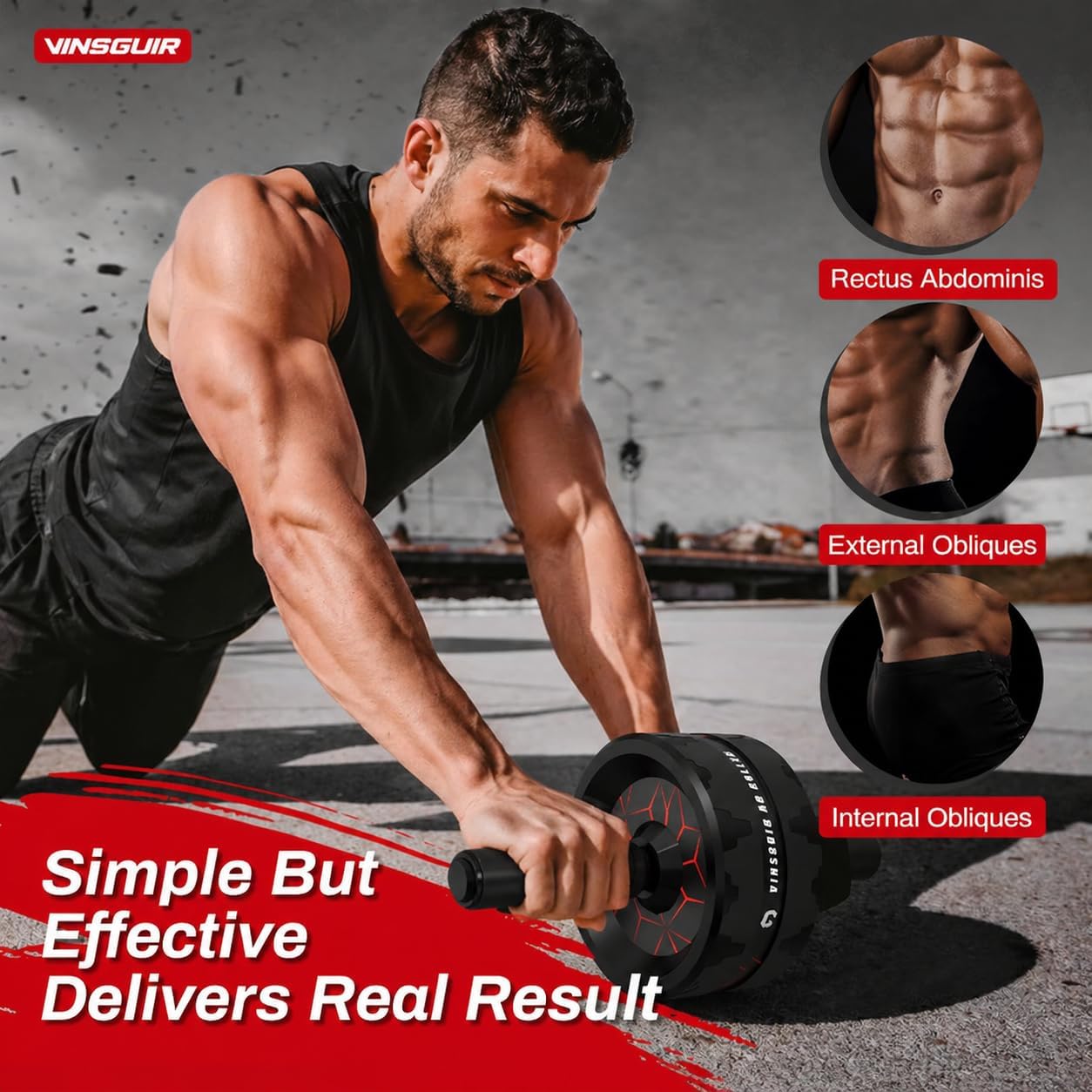 Dual-wheel ab roller with knee pad accessory