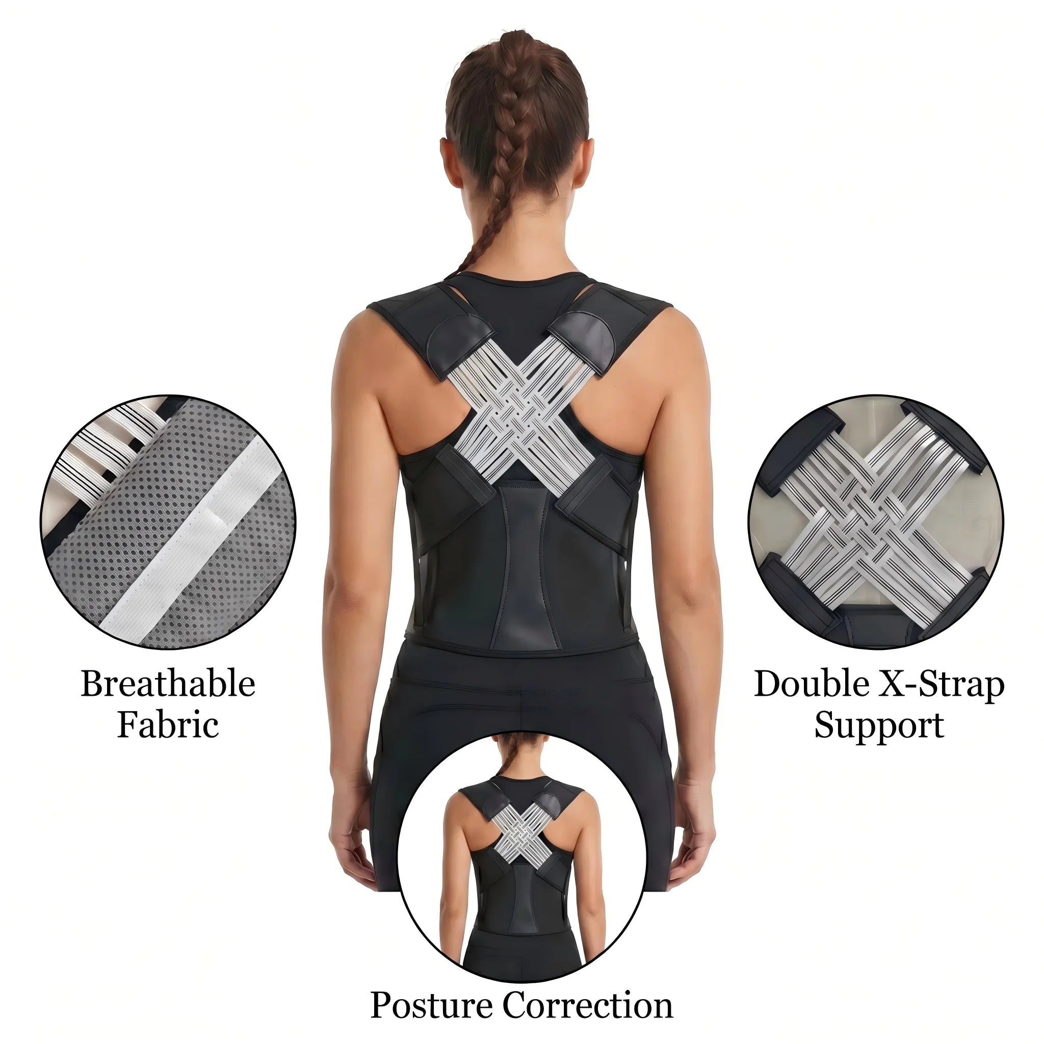 Ibada Invisible Posture Corrector Brace for Men & Women Adjustable