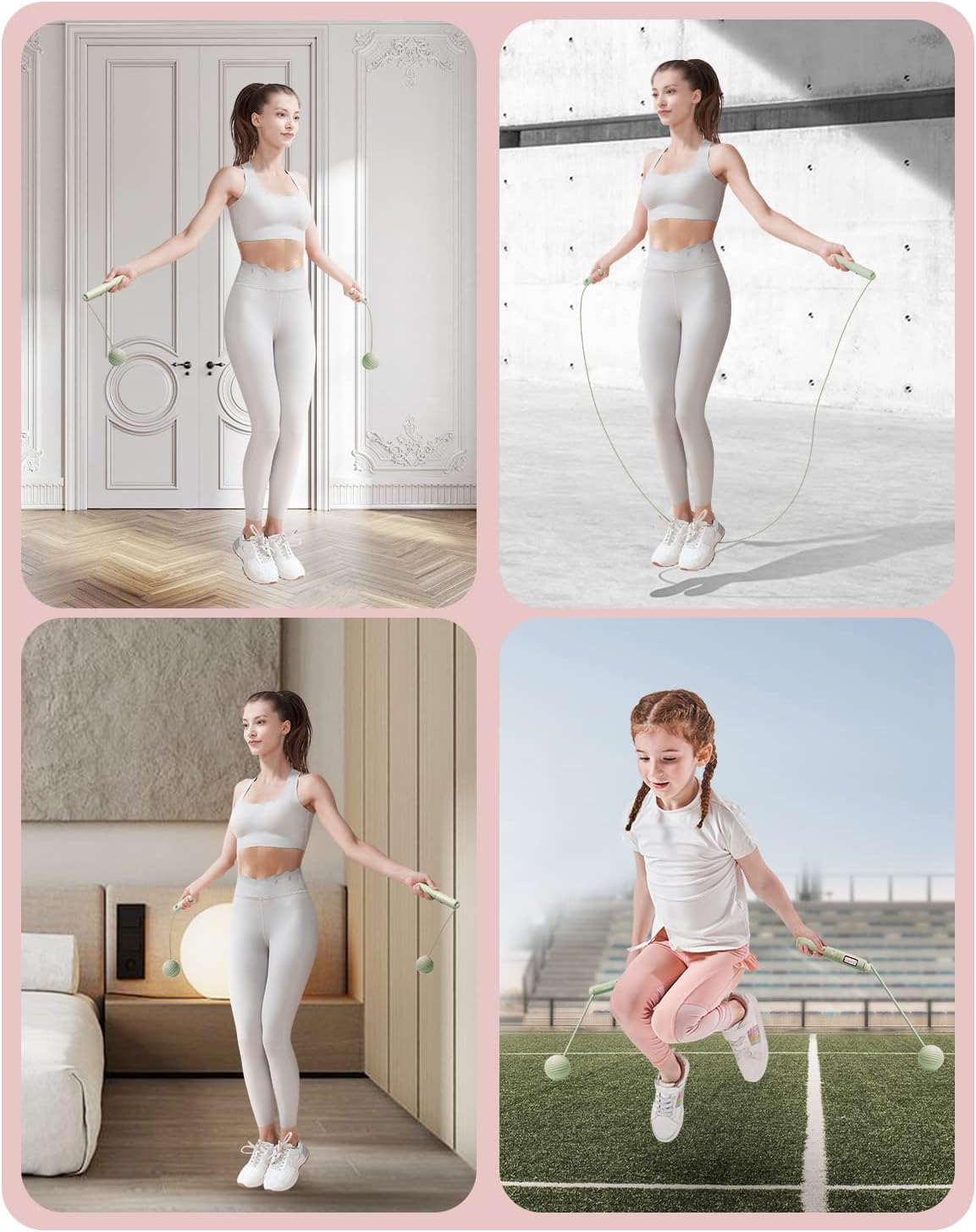 Smart weighted jump rope for cardio workouts