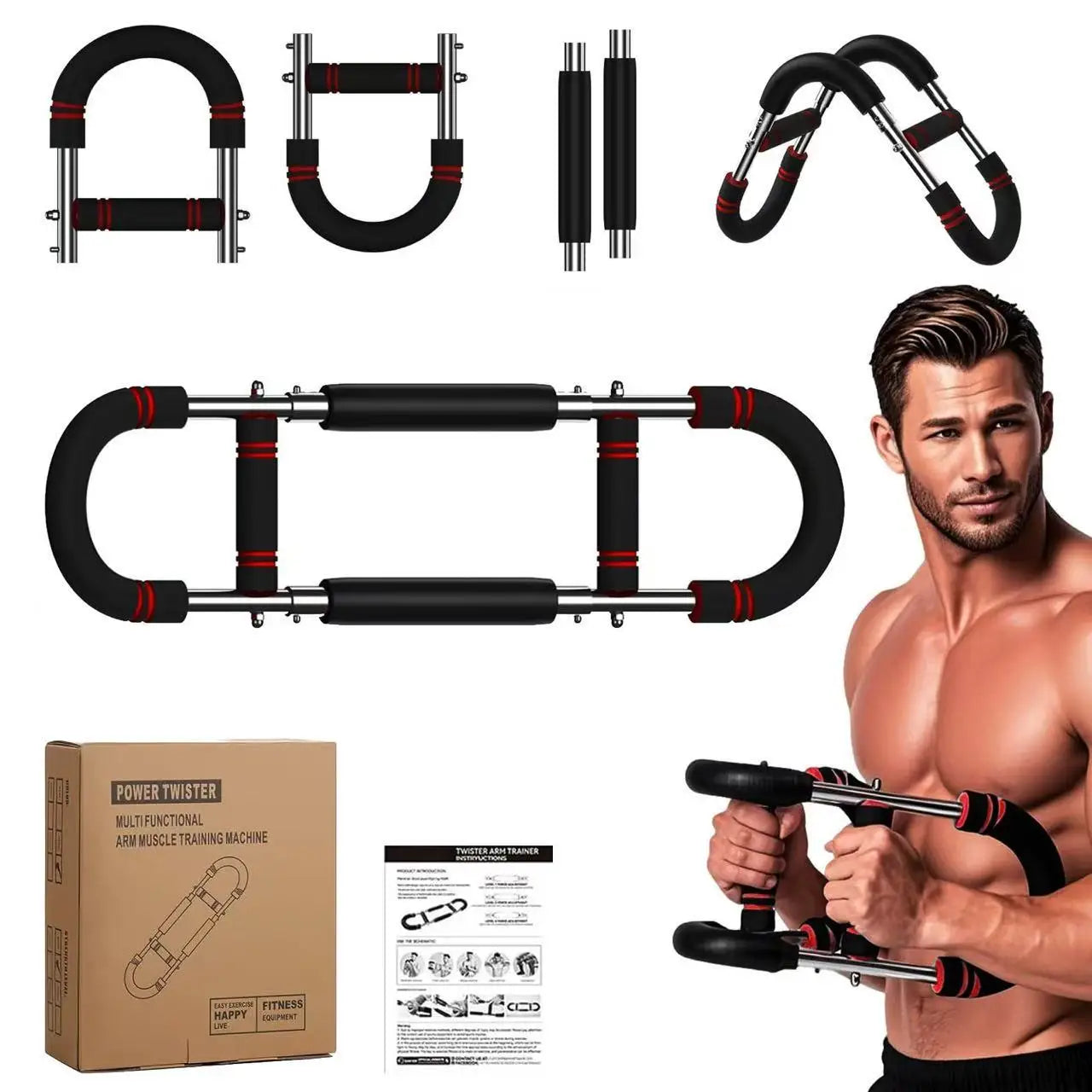 Ibada portable strength training device for full upper-body workouts