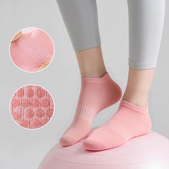 Comfortable grippy socks for home fitness and yoga