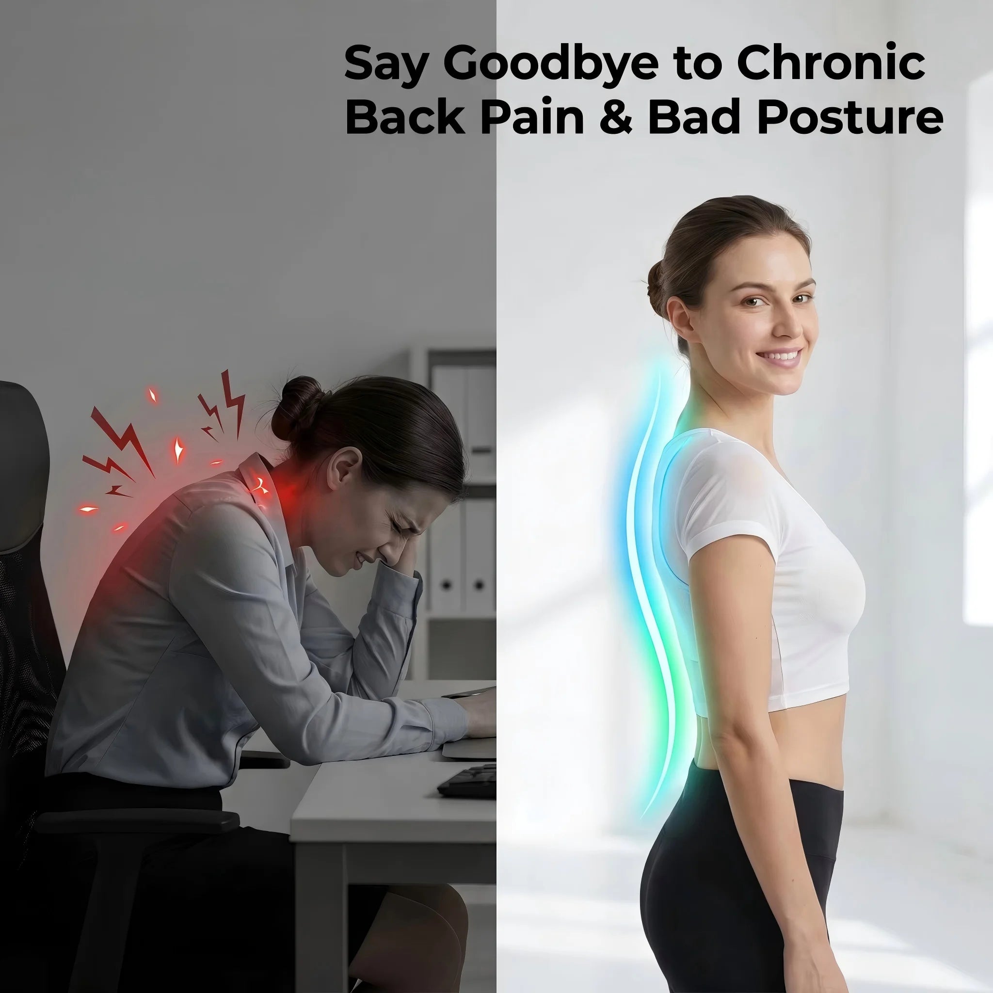 Invisible posture corrector for improved posture and daily comfort