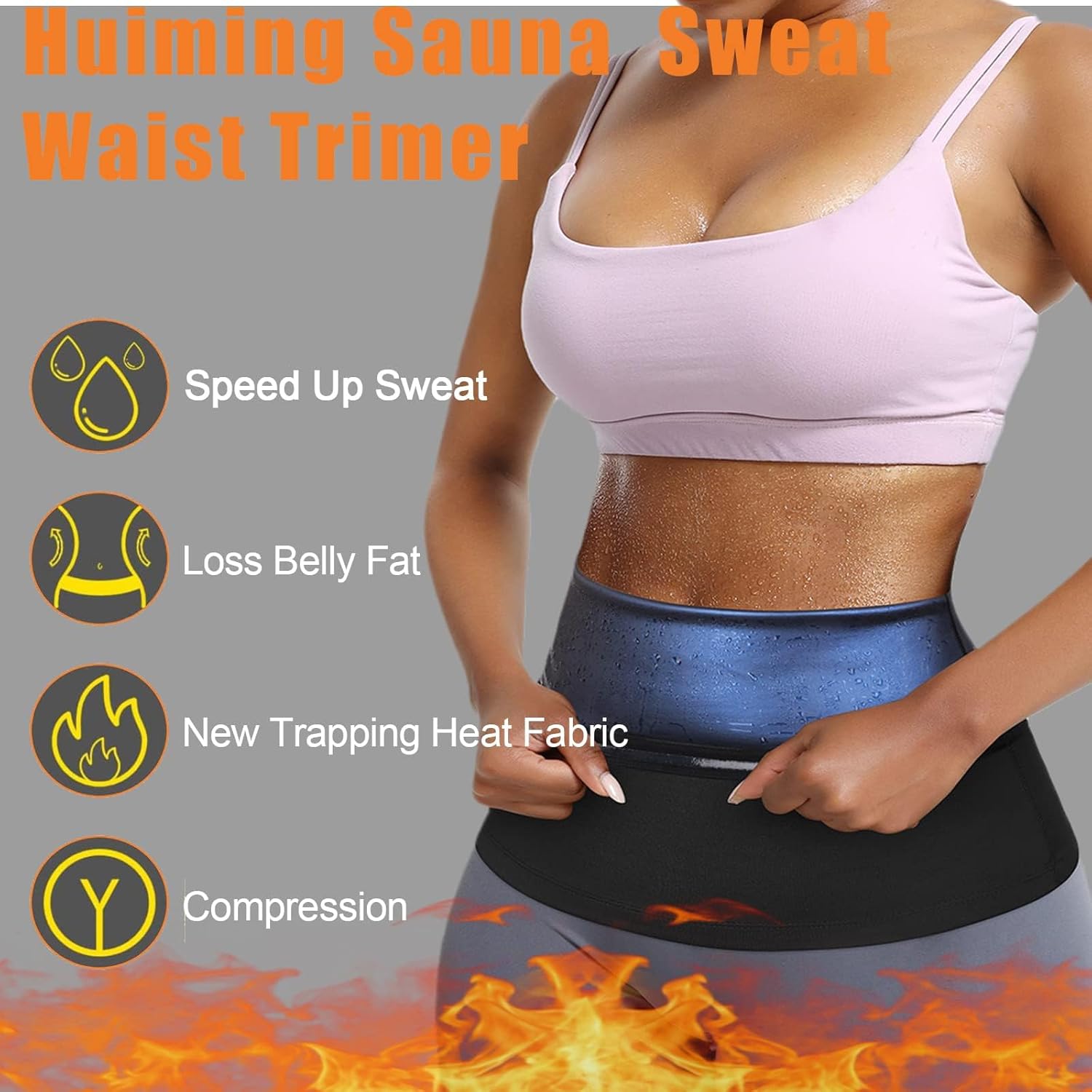 Compression sauna waist shaper for fitness